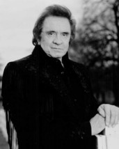 Johnny Cash The Man in Black looks cool in fringed western jacket 90s Poster - £18.04 GBP