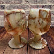 NSA Handmade Marble Wine &amp; Champagne Glasses, Set of 2 - £20.07 GBP