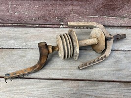 Antique Primitive Loom Sewing Thread Winder String Holder Part Pieces 19... - $49.45