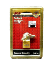 ACE LIFETIME WARRANTY SOLID BRASS BODY SECURITY KEYED PADLOCK 3/4&quot; WITH ... - €5,12 EUR