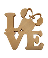 LOVE Word Quote With Minnie Mouse Face Head Gold Home Decor Made in USA ... - £6.38 GBP