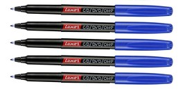 5 x stylos marqueurs permanents à pointe fine bleu marqueur CD DVD OHP s... - €7,89 EUR