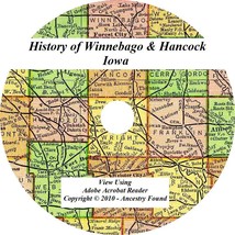 1917 History Winnebago &amp; Hancock County Iowa Garner Forest City Ia Families - £4.59 GBP