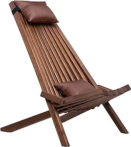 Tamarack Folding Wooden Outdoor Chair Tamarack Chair Lounge Pillows - $352.99