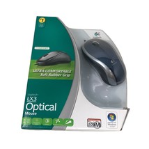 NIP Logitech LX3 3 Button Optical Mouse Ultra Comfort Rubber Grip Sealed - $118.79