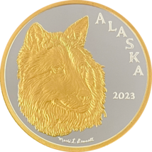 Alaska Mint Official 2023 State Medallion Gold &amp; Silver Medallion Proof ... - $148.99