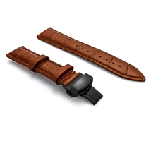 18mm 20mm 22mm 24mm Tan Watch Band Strap With Deployment Black Buckle - £15.97 GBP