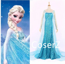 Custom-made Elsa Dress Cosplay Costume - £102.22 GBP