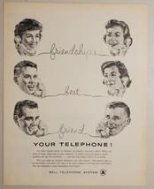 1960 Print Ad Bell Telephone Systems Friends Talk on Phone with Each Other - £11.41 GBP