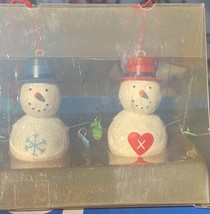 Set Of 6 Miniature Hallmark Snowman Christmas Ornaments NEW SEALED In Box - £7.57 GBP