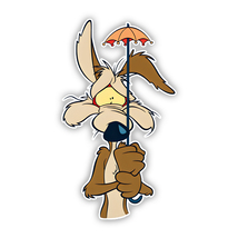 Wile E Coyote Small Umbrella Sticker Vinyl Decal Waterproof Laptop Car P... - $4.50+