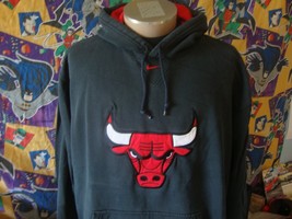 Vintage 00s Nike Chicago Bulls Center Swoosh NBA Hoodie Sweatshirt XL  - £88.92 GBP