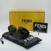 FENDI FE40042U 52N Dark Havana/Gold/Green 59-11-145 Sunglasses New Authentic - £188.58 GBP