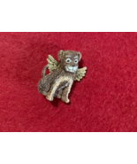 Heavenly Puppy Dog Angel Brooch Vintage Resin Lapel Pin Jewelry - $6.64