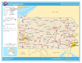 Pennsylvania State Reference Laminated Wall Map - £150.22 GBP