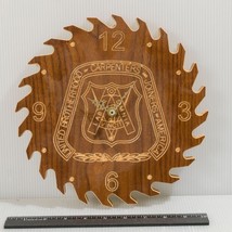 Wall Clock Brotherhood of Carpenters Joiners of America Wood Saw Blade Q... - $34.64