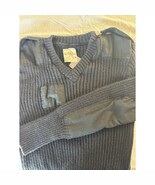 Brigade Quartermasters Vintage  Wool Sweater Mens 44 Black Military Pull... - $824.53 MXN