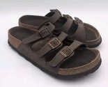 Birkenstock Women’s Florida Brown Leather 3 Strap Sandals Size 36 US 5.5... - £18.97 GBP