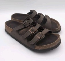 Birkenstock Women’s Florida Brown Leather 3 Strap Sandals Size 36 US 5.5 ~ 6 - £18.99 GBP