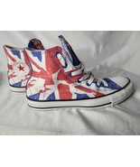 Converse Men 6 Women 8 United Kingdom High Top British Flag Shoe Sneaker - £55.51 GBP