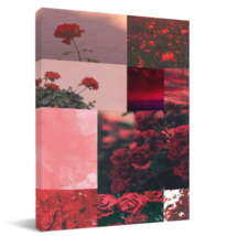 NEW! Ready To Hang Wall Art Vintage Red Floral Multiple Sizes Available!  - £17.29 GBP+