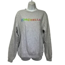 Coachella 2019 Size S Gray Rainbow Spell Out Pullover Sweatshirt - £12.48 GBP