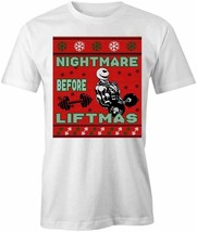 Nightmare Before Liftmas T Shirt Tee Short-Sleeved Cotton Christmas Gym S1WCA806 - £16.90 GBP+