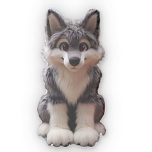 Furry Wolf Plush Shaped Pillow - £36.64 GBP+