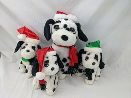 Fun World Christmas Dalmatians Dogs Lot Plush Musical Barks Stuffed Animal Toy - £44.71 GBP