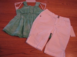 Calvin Klein CK infant toddler baby girls 12M 12 MOS shirt pants 2 pc NWT*^ - $15.43