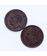 Lotto Di 2 Monete Italiane 1900-R E 1904-R 1 Centesimo Condizione AU - UNC - $101.48
