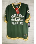 NEW Ultra Game NFL Green Bay Packers Jersey Stripe V-Neck Shirt Mens Size M - £42.81 GBP