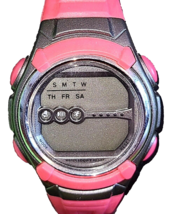 XERSION WATCH Stopwatch w/backlight digital display tough band Pink - £13.60 GBP