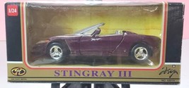 MotorMax Chevrolet Corvette Stingray III 3 1:24 Scale Maroon￼ #68019 Mod... - $25.00