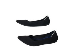 Rothys The Point Womens Slip On Black Ballet Fabric Flats Pointed Toe size 6 - £44.38 GBP