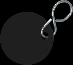Perforated / S-hook / white / unengraved plastic washers - $1.12