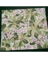 Fabric Hoffman 9&quot; x 10&quot; Pastel Floral Pink Lilac with White Background $... - $3.15 CAD