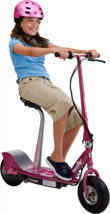 Razor E300S Seated Electric Scooter Pink Sweet Pea Pneumatic Front Wheel - $360.99