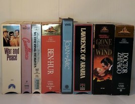 12 VHS Old Hollywood Golden Era 50s Movie Classics Joan Arc Ben Hur Casa Blanca - £24.01 GBP