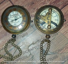 Ensemble de deux montres de poche à bouton-poussoir en laiton vintage... - £22.13 GBP