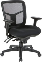 Office Star ProGrid Mid Back Managers Chair with Adjustable Arms, Multi-... - $282.99