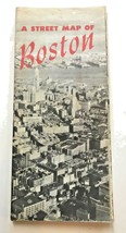 Vtg 1946 Boston MA Chamber of Commerce Street Map Advertising Brochure - $16.78