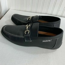 Academics Mens Sz 11 Black Slip On Flat Loafer Shoes  - $18.81