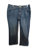 Ana A New Approach Cropped Straight Leg Jeans Womens Size 12 Dark Wash - $325.26 MXN