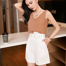 Korean Women Shirt Chiffon Tank Tops Female Sleeveless Shirts Tops Woman... - £28.57 GBP