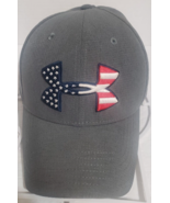 Under Armour Red White Blue Embroidered Adult Baseball Cap Hat Sz L/XL P... - $11.64