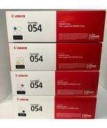 Genuine Canon 054 Complete Sealed 4-Color Toner Cartridge Set OEM LBP620C - $217.99