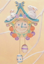 Hallmark Ornament Time For Easter Happy Face Chime Clock QEO8385 Vintage 1993 - £6.34 GBP