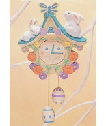 Hallmark Ornament Time For Easter Happy Face Chime Clock QEO8385 Vintage... - £6.25 GBP