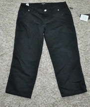 Womens Capris Denim Daisy Fuentes Black Jean Crop Pants $44 NEW-size 4 - $19.80